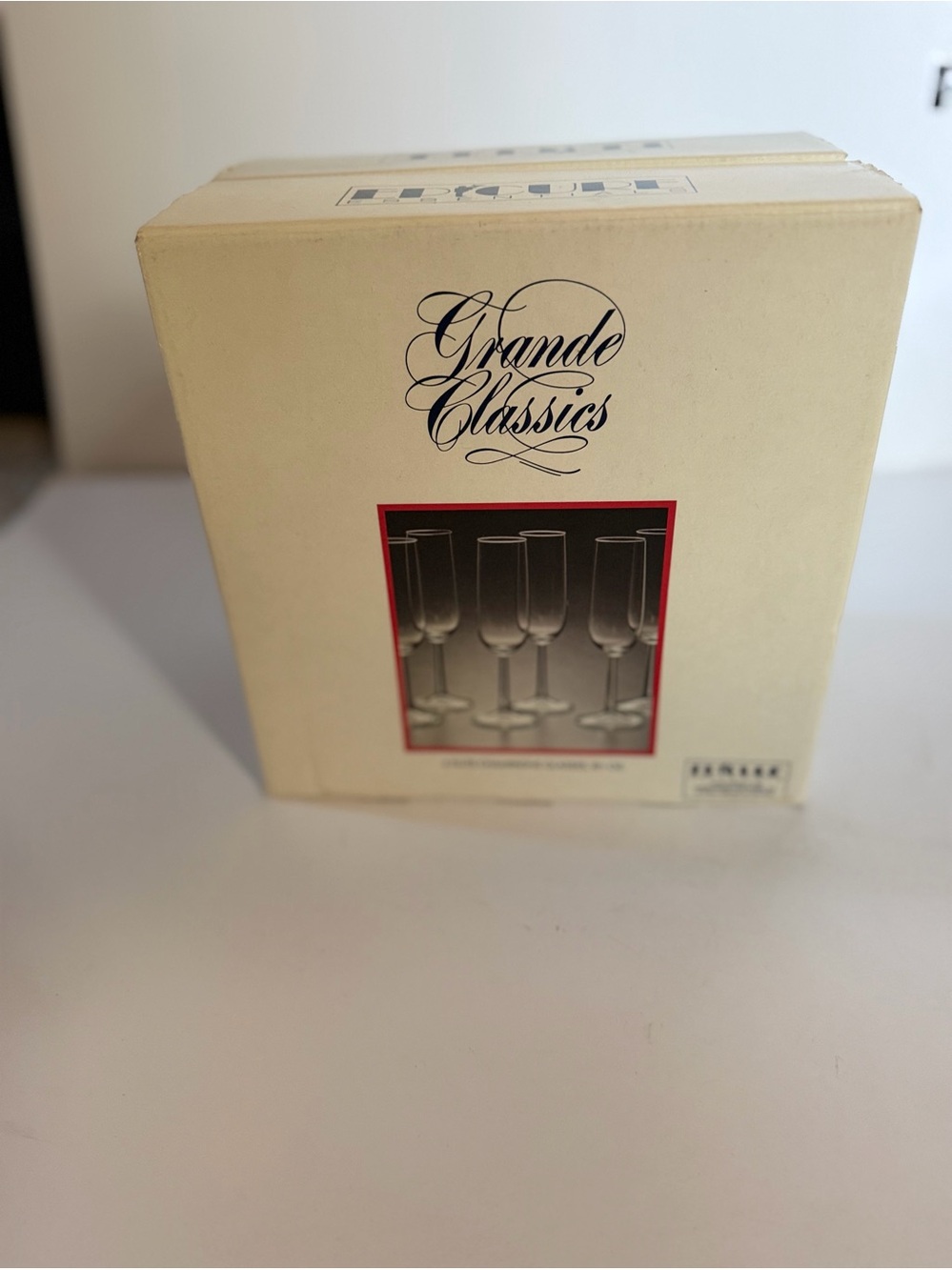 Vintage Royal Leerdam Grande Classics Champagne Flutes Set 6 Holland Box